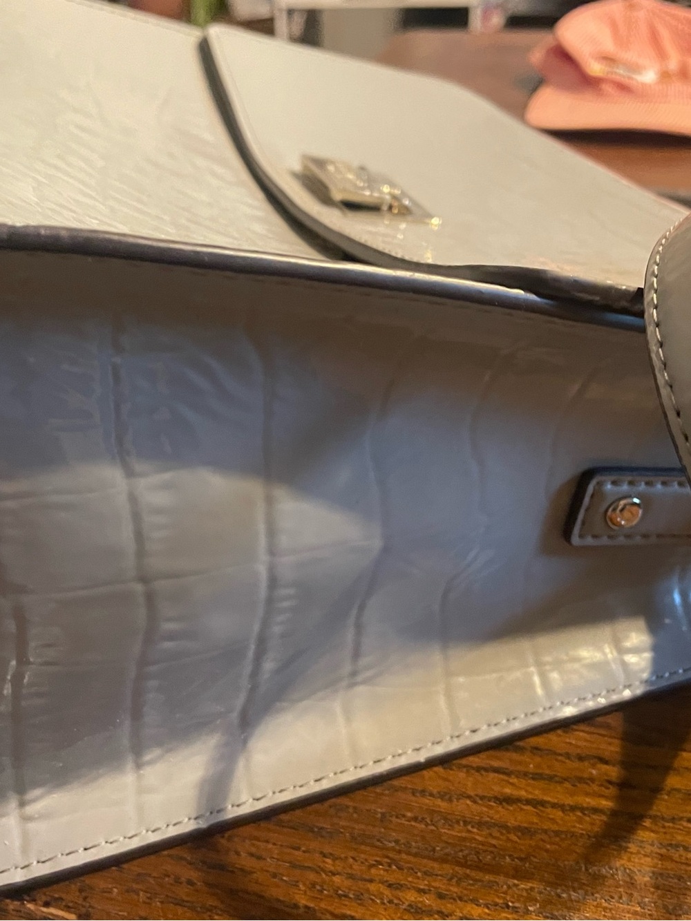 Kate Spade Croc-Embossed Nude Handbag - Picture 8 of 8